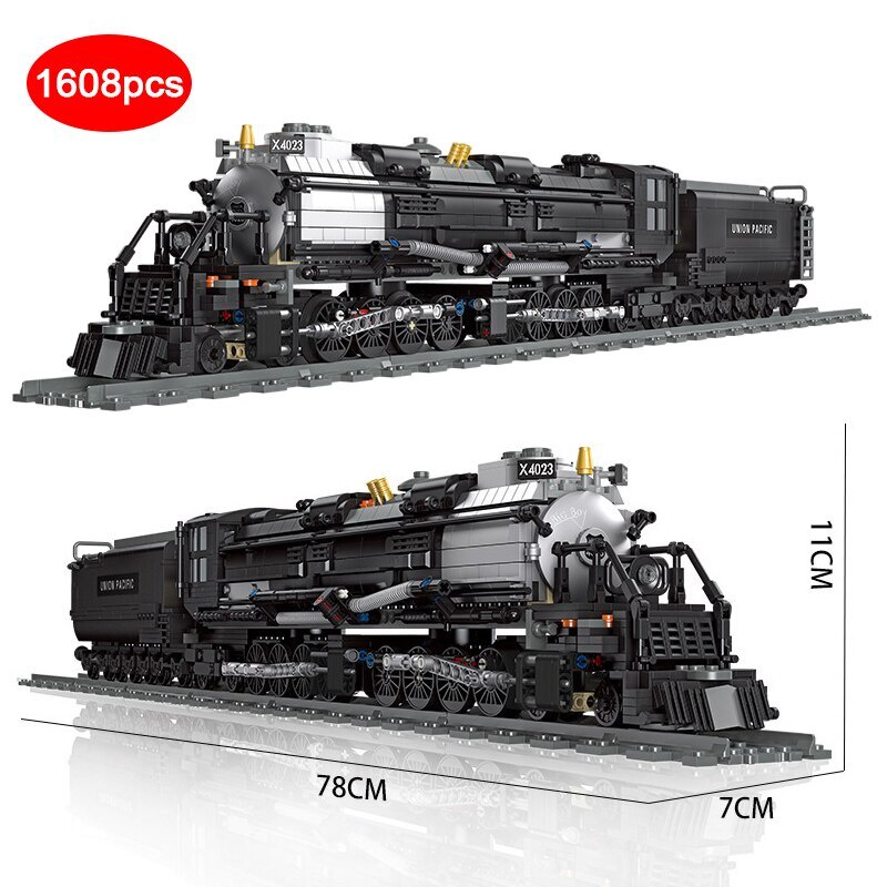 Technical Steam Locomotive The Union Pacific Big Boy Model Building Blocks City Railway Train Bricks Toys Gifts for