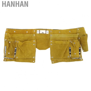 Hanhan Leather Tool Belt Multiple Pockets Quick ReleGSe Buckle Wearproof Leather Too GS