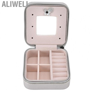 Aliwell Jewelry Box Travel Jewelry Storage Box W/Removable Compartments And Lock