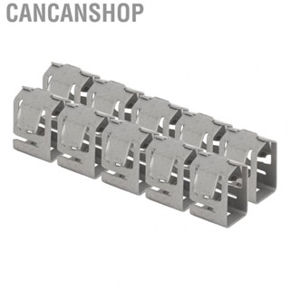 Cancanshop 10PCS Solar Panel Mount Spring Steel Zinc Aluminum Coating Solar  End Clamps