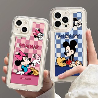 เคสโทรศัพท์มือถือ ซิลิโคนนุ่ม ใส ลายการ์ตูนมิกกี้ มินนี่น่ารัก สําหรับ iPhone 14 Pro Max 13 12 Mini 11 XS XR X 8 7 Plus 6S 6 SE