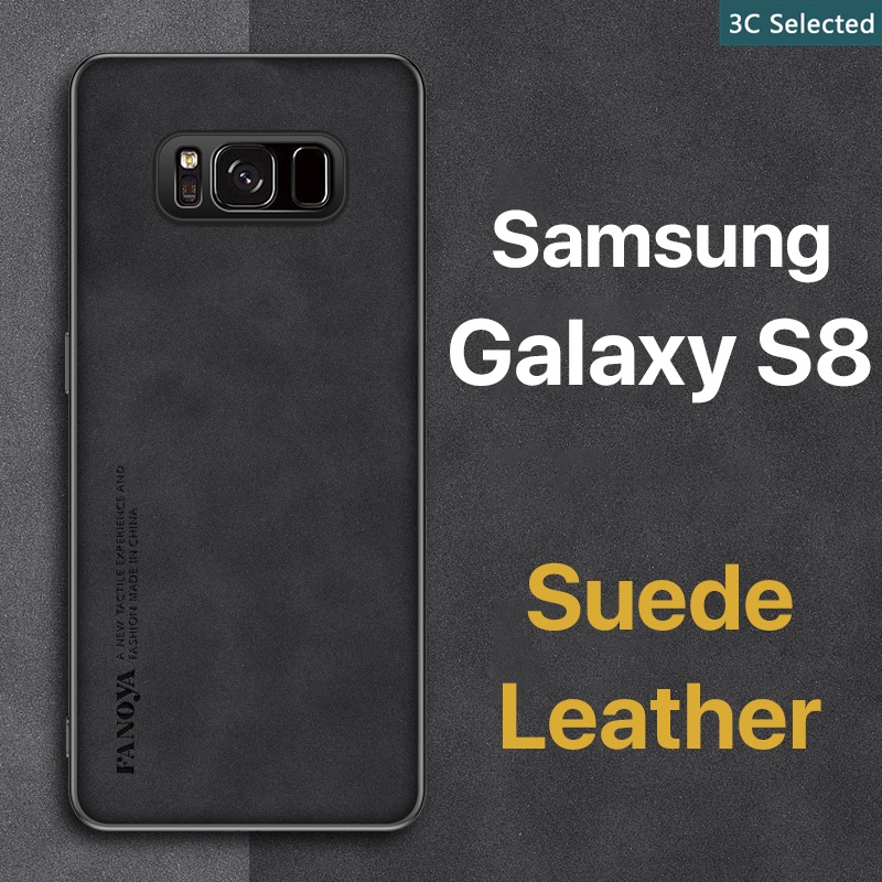 หนังกลับ เคส Samsung S8 S8+ Plus Case สัมผัสที่สบาย ป้องกันลายนิ้วมือ ขอบTPUนุ่ม ป้องกันกล้อง ปกป้องหน้าจอ กันกระแทก samsung galaxy S8 S8 Plus