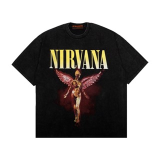 เสื้อยืด พิมพ์ลาย Nirvana TOUR OVERSIZE WASHING