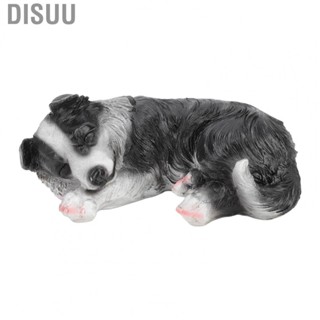 Disuu Puppy Statues Sculptures Durable Border Collie Statue for Home