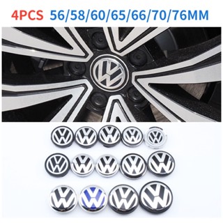 【พร้อมส่ง】ฝาครอบดุมล้อรถยนต์ 56 58 60 65 66 70 76 มม. อุปกรณ์เสริม สําหรับ VW GTI Jetta Tiguan Golf 8 POLO Passat B5 4 ชิ้น