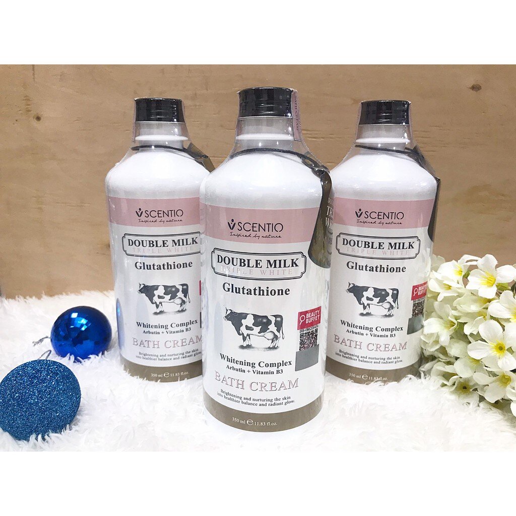 Beauty Buffet Scentio Double Milk Triple White Bath Cream 350 ml ครีมอาบน้ำนม