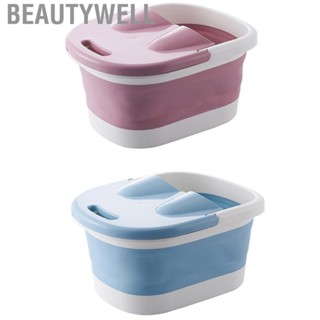 Beautywell Foot Bath Spa Tub  Rounded Foldable Convenient Carry Handle Cover for Travel