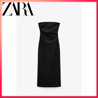 Zara ใหม่ TRF ชุดมิดี้เดรส สําหรับผู้หญิง