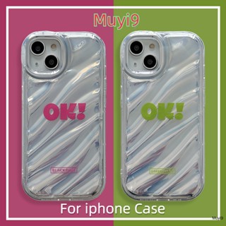 Ins เคสโทรศัพท์มือถือแบบนิ่ม กันกระแทก ลายตัวอักษร OK 3D เรียบง่าย คุณภาพสูง สําหรับ IPhone14ProMax 13ProMax I12 Pro MAX i11 14 13Pro