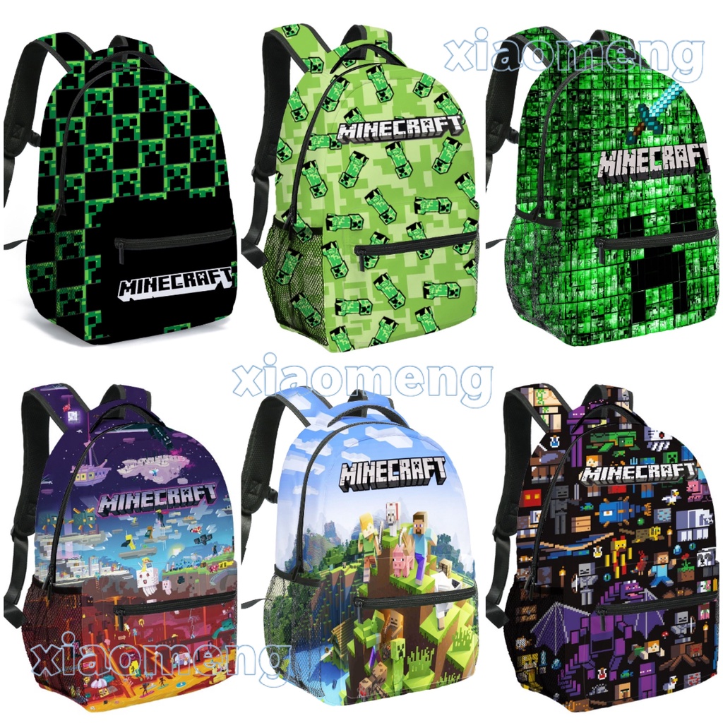 Minecraft กระเป๋าเป้สะพายหลัง สําหรับเด็ก