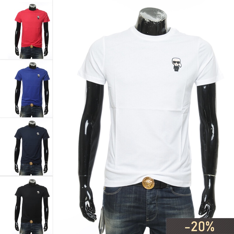 Karl Lagerfeld Summer สินค้าใหม่ Lao Foye เสื้อยืดคอกลมแขนสั้นผู้ชาย 755055 501220