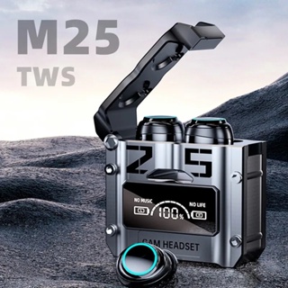 M25 Tws ชุดหูฟังสเตอริโอไร้สาย บลูทูธ 5.3 ลดเสียงรบกวน หน้าจอสัมผัสดิจิทัล