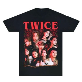 เสื้อยืด พิมพ์ลายนักร้องเกาหลี Kpop Twice 90 สไตล์วินเทจ เรโทร Y2K