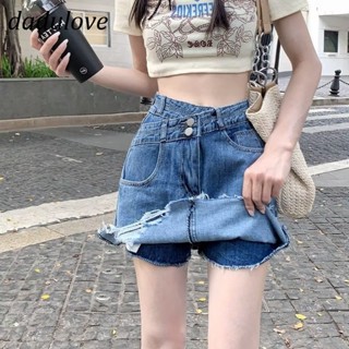 DaDulove💕 The New Korean Version of the Ins Denim Skirt Niche High Waist A- line Skirt Large Size Package Hip Skirt