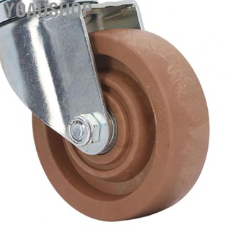 Yoaushop Caster  Flexible Rotation Thickened Rivet High Temperature Resistant Caster Wheel 4 Inch Nylon Easy To Install  for Warehouse