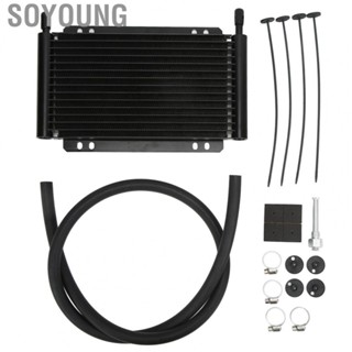 Soyoung Transmission Cooler  Oil Cooler Sturdy Easy Installation Black Rustproof  for Vans for Travel Trailers for Pick Up Trucks