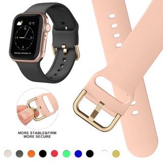 สายนาฬิกาข้อมือซิลิโคน สําหรับ Apple Watch Band 44 มม. 40 มม. 45 มม. 41 มม. Ultra 49 มม. 42 มม. 44 45 มม. iwatch series 7 8 se 3 4 5 6