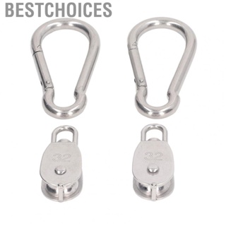Bestchoices M12 Spring Snap Hook  Single Pulley Block Rust Resistant Stainless Steel 250kg Bearing  for Camping