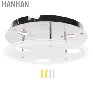 Hanhan Ceiling Light Modern GU10 Bulb Socket Round Flush Mount Ceiling Lamp 85‑265V Hom