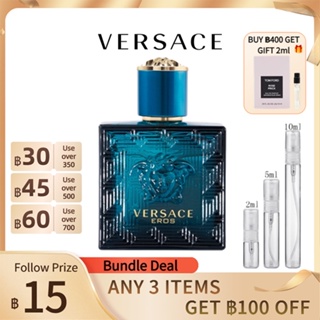 (🚚พร้อมส่ง 👑100%ของแท้ )  Versace Eros for men EDT 2ml/5ml/10ml น้ําหอมแบบพกพา