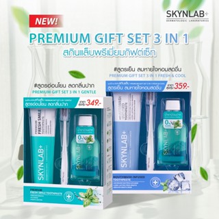 ชุดเซ็ทยาสีฟัน SKYNLAB GENTLE SET FRESH &amp; COOL SET ยาสีฟัน Premium 160ml. + น้ำยาบ้วนปาก Premium Fresh Mint 250ml.