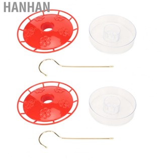 Hanhan Hummingbird Feeder  Red Hanging Bird Feeder 2 Sets  for Garden