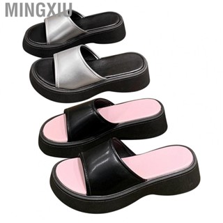 Mingxiu Platform Slide Sandals  Antislip Slip On Sandals Stylish Soft Sole  for Beach