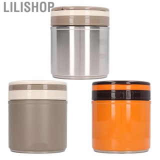 Lilishop Insulated  Jar 304 Stainless Steel Japanese Style Round Shape Vacuum Lunch