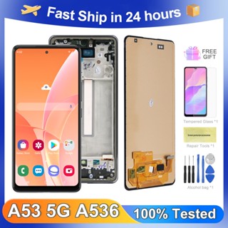 อะไหล่หน้าจอสัมผัสดิจิทัล LCD A53 5G TFT 100% แบบเปลี่ยน สําหรับ Samsung Galaxy A53 5G A536U A536B A5360