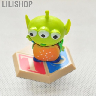 Lilishop Cartoon Alien Character Figurine Models Cola Hamburger Fries Embellished Cartoon Model Ornament Set