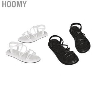 Hoomy Women Cross Strap Sandals  Rubber Sole Prevent Slip Versatile Lady Sandals  for Daily for Summer