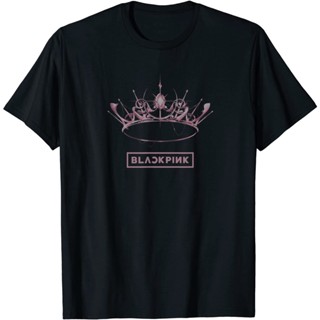 [S-5XL]HOT ☫◇BLACKPINK The Album Crown Black T-Shirt ใส่ได้ทั้งหญิง ชาย เสื้อยืด ผู้ชาย ผู้หญิง T Shirts  เสื้อยืดเสื้อย