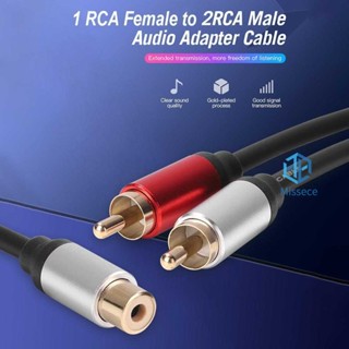 Rca 1 ตัวเมีย ถึง 2 ตัวผู้ อะแดปเตอร์เสียง ตัว Y ตัวแยกสายเคเบิล เครื่องขยายเสียงซับวูฟเฟอร์ OZ [Misse.Th]