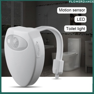 Coquimbo Usb ไฟห้องน้ำแบบชาร์จไฟ Pir Motion Sensor 8 สีแบ็คไลท์สำหรับโถชักโครกไฟกลางคืนอัจฉริยะสำหรับห้องน้ำดอกไม้