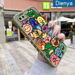 เคสโทรศัพท์มือถือ ซิลิโคนนุ่ม ใส กันกระแทก ขอบสี่เหลี่ยม ลายการ์ตูนมอนสเตอร์ สําหรับ OPPO R15 R15 Pro R17