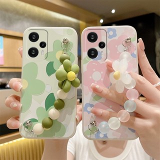 เคสโทรศัพท์มือถือ แบบนิ่ม ลายดอกไม้ สีแคนดี้ มีสายคล้อง สําหรับ Redmi Note 12 Pro Plus 12S 11 Pro 11S 10S 9S 8T 8 Pro Redmi 12C 10C 9A 9C 9T 9 K20 K30 Pro