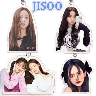 พวงกุญแจอะคริลิค Jisoo Black-Pink สีดํา สีชมพู จํานวน 1 ชิ้น