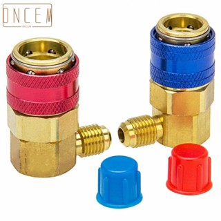 【ONCEMOREAGAIN】R-134a Low Pressure Male SAE Quick Connector 90 Degree Air Conditioner