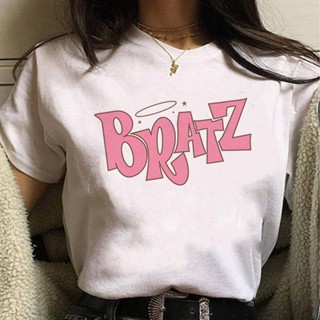 เสื้อยืด พิมพ์ลายกราฟฟิค Bratz แฟชั่นฮาราจูกุ สไตล์ญี่ปุ่น สําหรับผู้หญิง