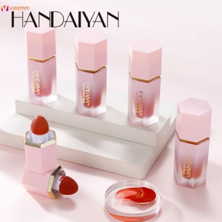 HANDAIYAN บลัชออนเนื้อครีม เนื้อแมตต์ 6สี Liquid Cheek Blush Cream Natural makeup กันน้ํา ติดทนนาน veemm