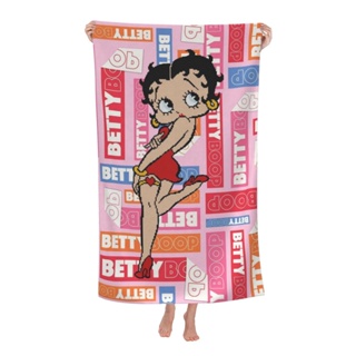 Betty Boop ผ้าขนหนูอาบน้ํา ไมโครไฟเบอร์ ดูดซับน้ําได้ดี ขนาดมาตรฐาน 80x130 ซม. สําหรับทุกเพศ