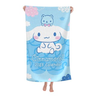 Cinnamoroll ผ้าขนหนูไมโครไฟเบอร์ ผ้าขนหนูอาบน้ํา Unisex ดูดซับน้ํา ผ้าขนหนูอาบน้ํา ขนาดมาตรฐาน 80x130 ซม.