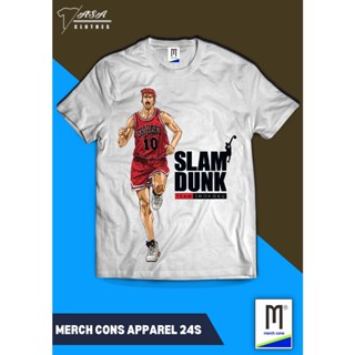 เสื้อยืดพิมพ์ลายแฟชั่นเสื้อยืด พิมพ์ลายอนิเมะ SLAM DUNK MERCHCONS APPAREL SIZE USA | An117