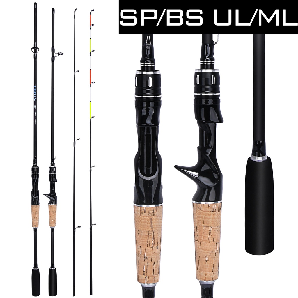 คลังสินค้าพร้อม FRRTC คันเบ็ดปั่นแสงอัลตร้า เบ็ดตกปลา 8-15LB เบ็ดตกปลาคาร์บอน ML UL คาร์บอนที่ทรงพลังเป็นพิเศษเสาเบามาก