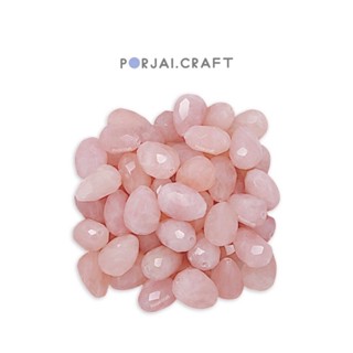 Rose Quartz Faceted Free Form Beads ลูกปัดโรสควอตซ์