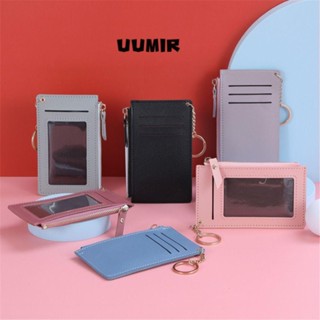 UUMIR  กระเป๋าสตางค์ หนัง PU ใบเล็ก มีซิป ใส่เหรียญได้