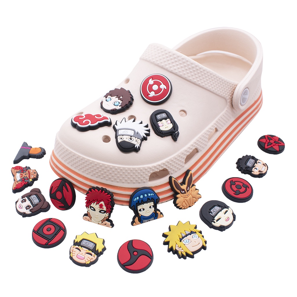 การ์ตูน Kakashi Crocs Jibits Anime Jibits Charm Pin Jiraiya รองเท้า Charms Naruto Jibitz Crocks สําห