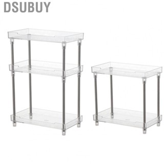 Dsubuy Cosmetic Organizer Rack  Easy Cleaning Prevent Corrosion Countertop Storage Shelf Detachable Clear Acrylic Tray for Kitchen