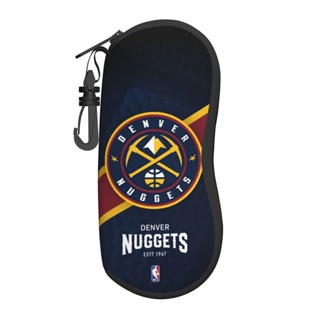 Denver Nuggets DEN แว่นตากันแดด เคสนิ่ม เบาพิเศษ นีโอพรีน ซิป แว่นตา พร้อมคลิปหนีบเข็มขัด