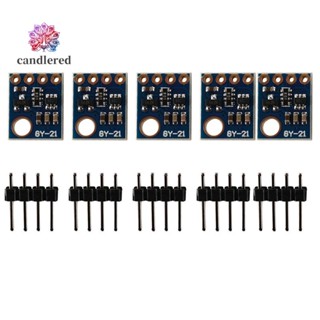 โมดูลเซนเซอร์อุณหภูมิความชื้นดิจิทัล Si7021 GY-21 SHT21 HTU21 SHT11 SHT15 สําหรับโมดูลวงจรรวม CMOS พลังงานต่ํา 5 ชิ้น